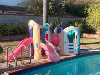 kids play structure with slides