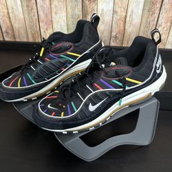 Nike Air Max 98 Premium Mens Size 13 Black Athletic Shoes Sneakers BV0989-023
