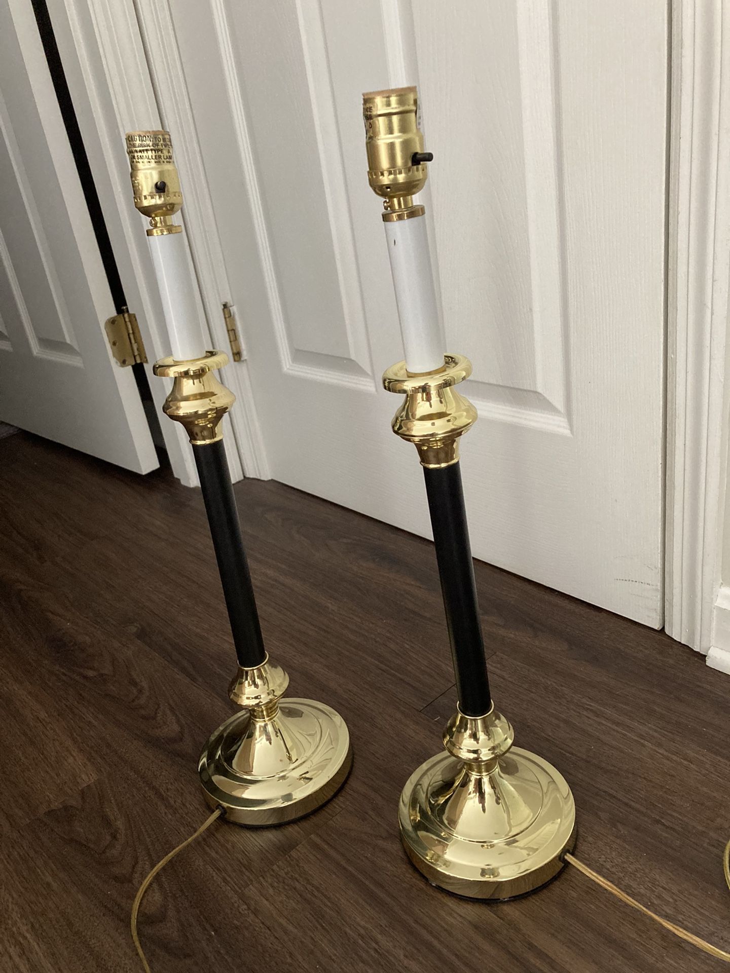 Vintage, Brass Plated Table Lamps