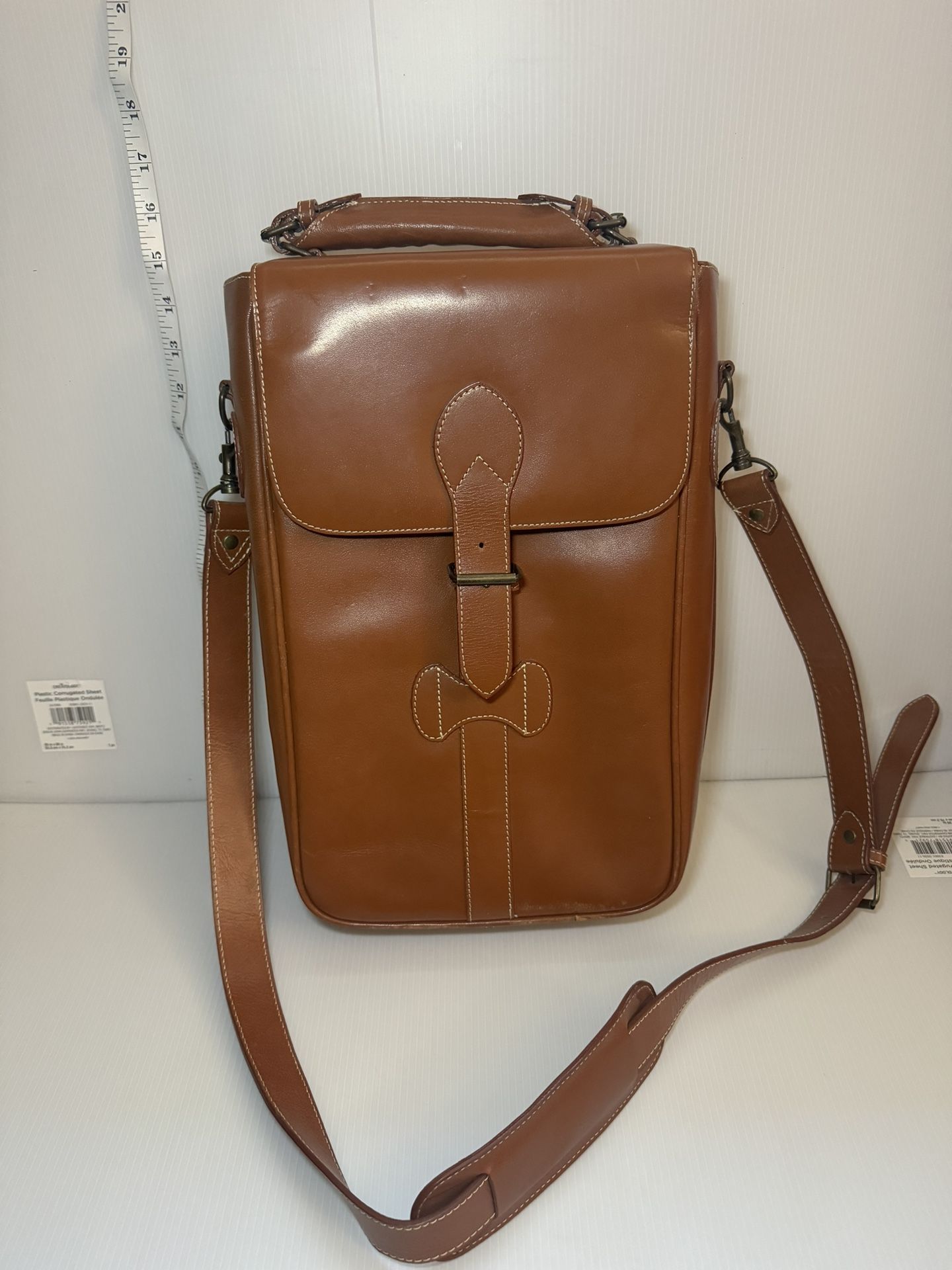 Vintage Mark Paul Leather Wine Holder Bag