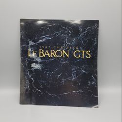 Vintage 1987 Chrysler Le Baron GTS Sales Brochure Catalog Advertising