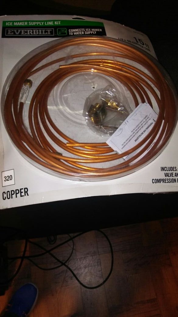 Everbilt ice maker supply line kit 15ft