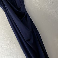 Navy blue long dress