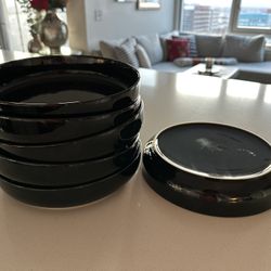 Set of 6 Target Avesta Bowl/Plates (Black)