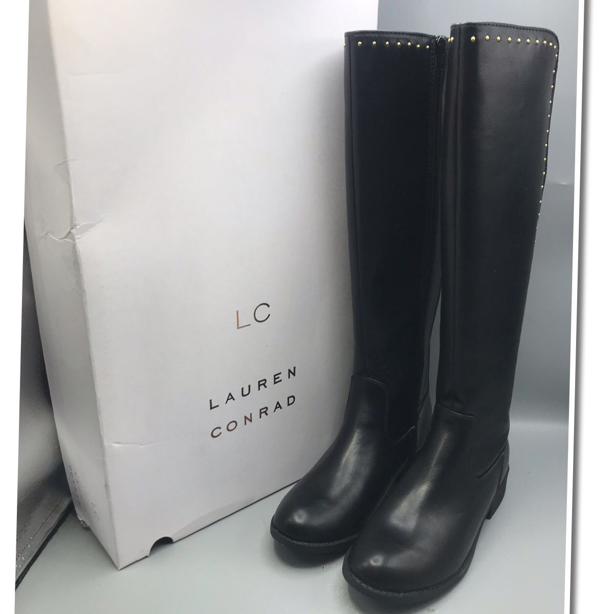 Lauren Conrad Women’s Tall Black Riding Boots