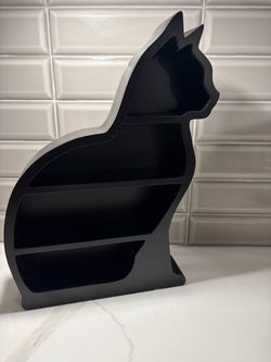 Ashland Halloween Unique Black Cat table top decoration mini display shelf