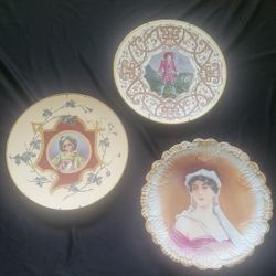 Set of 3 Antique Collector Plates