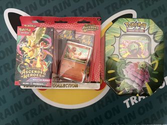 Pokémon Ascended Heroes Bundle – Booster Bundle + Meganium Tin + Charmander Sticker Box (13 Packs)