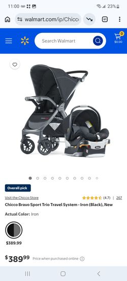 Chicco Bravo Sport Trio Travel System - Iron $285