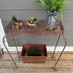 Mixed Copper Rectangular Metal Planter 