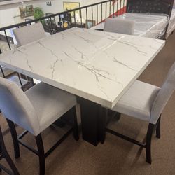 5 Piece- Counter Top Table With Chairs