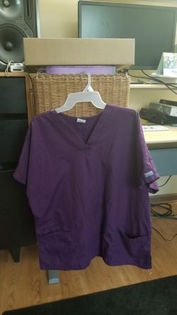 Cherokee Workware scrubs Original V-neck Top Eggplant