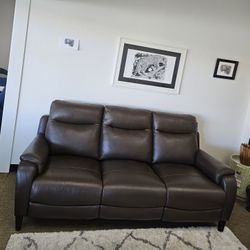 Leather Reclining Sofa - Kolson