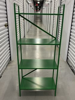 Retired green metal IKEA Draget shelf