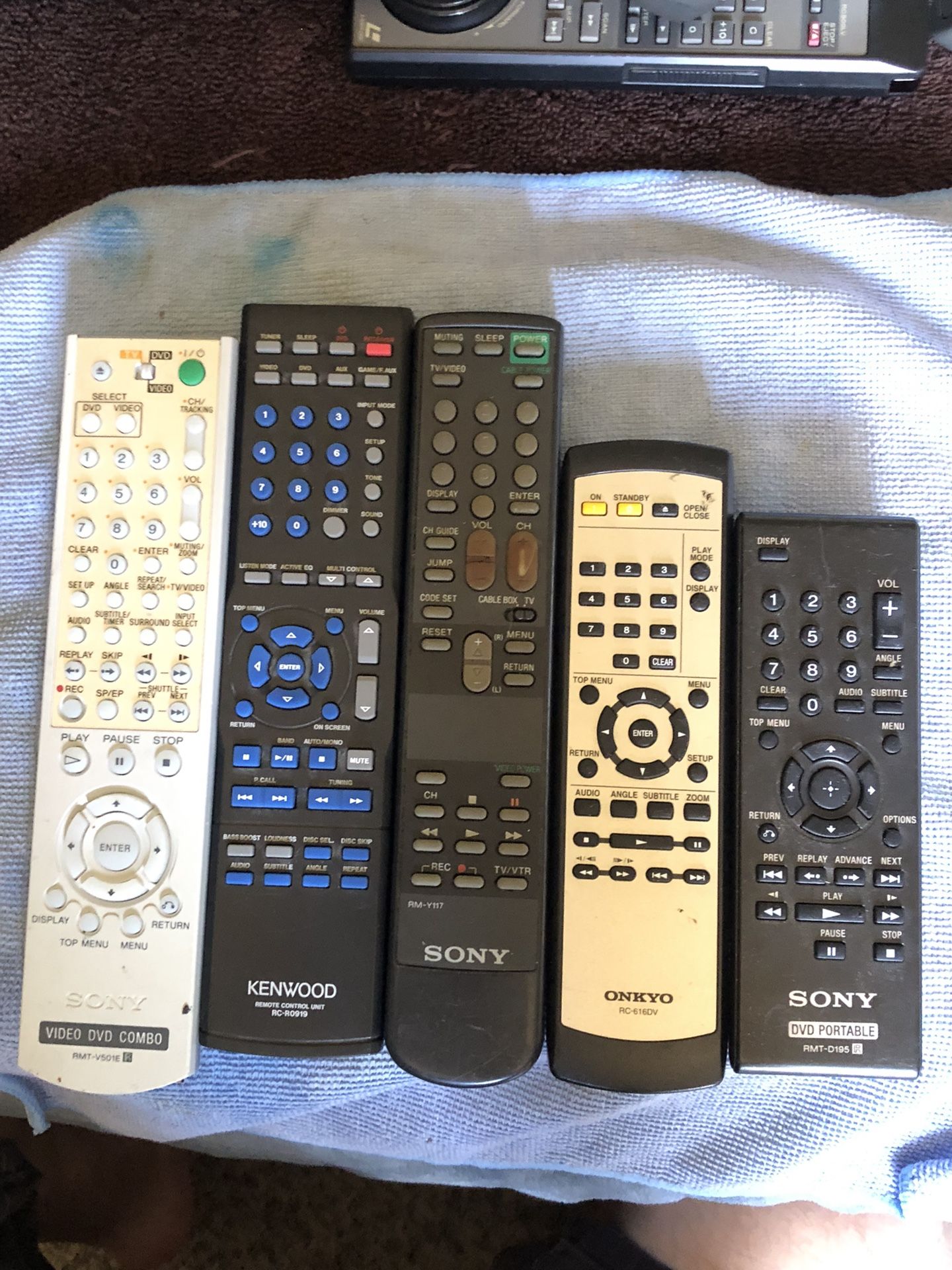 Sony And Onkyo Miscellaneous Remote