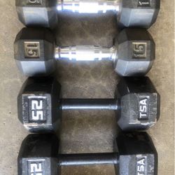 Hex Weights Dumbbells 15 And 25 Lbs 