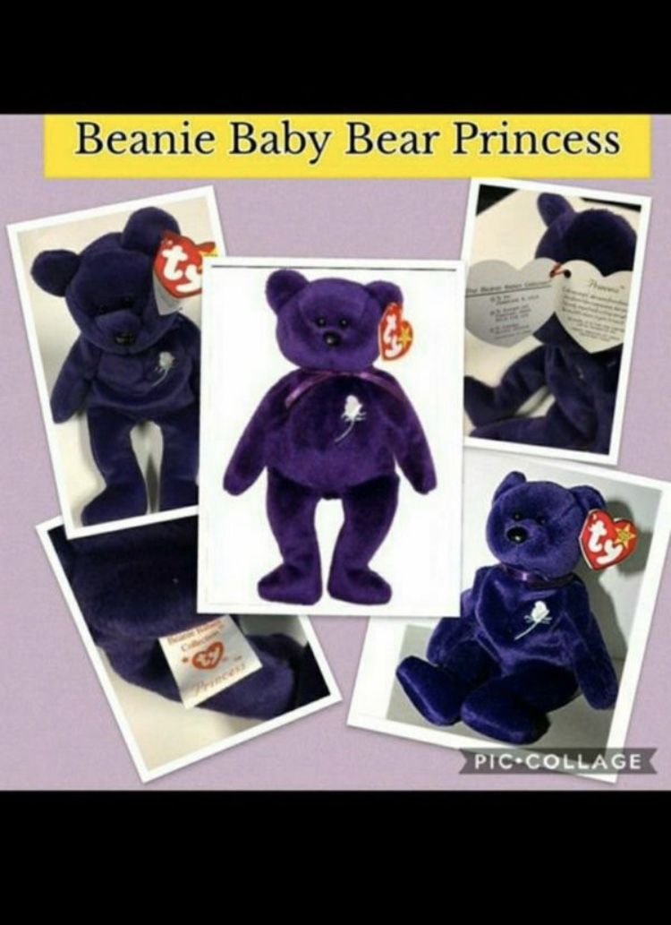 New Beanie Baby Bear Princess Diana Collectible