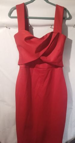 Beautiful long red dress by just fab size xl