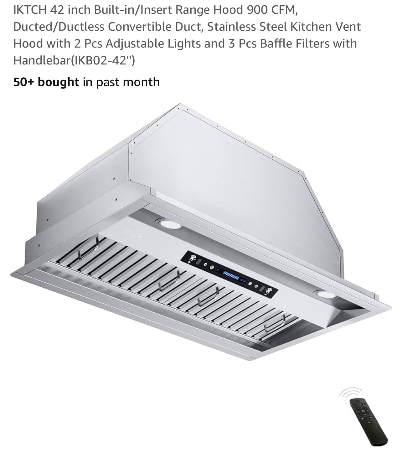 42” Exhaust Hood Built In Hood Range NEW!!