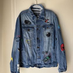 Jean Letterman Patch Jacket Men’s 