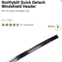 Jeep Wrangler Quick Detach Windshield Header