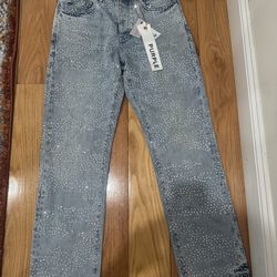 PURPLE JEANS SIZE 30 STRAIGHT LEG