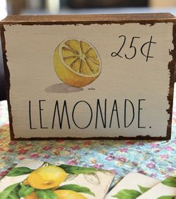 Rae Dunn lemonade sign