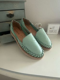 Mint huarache sandals