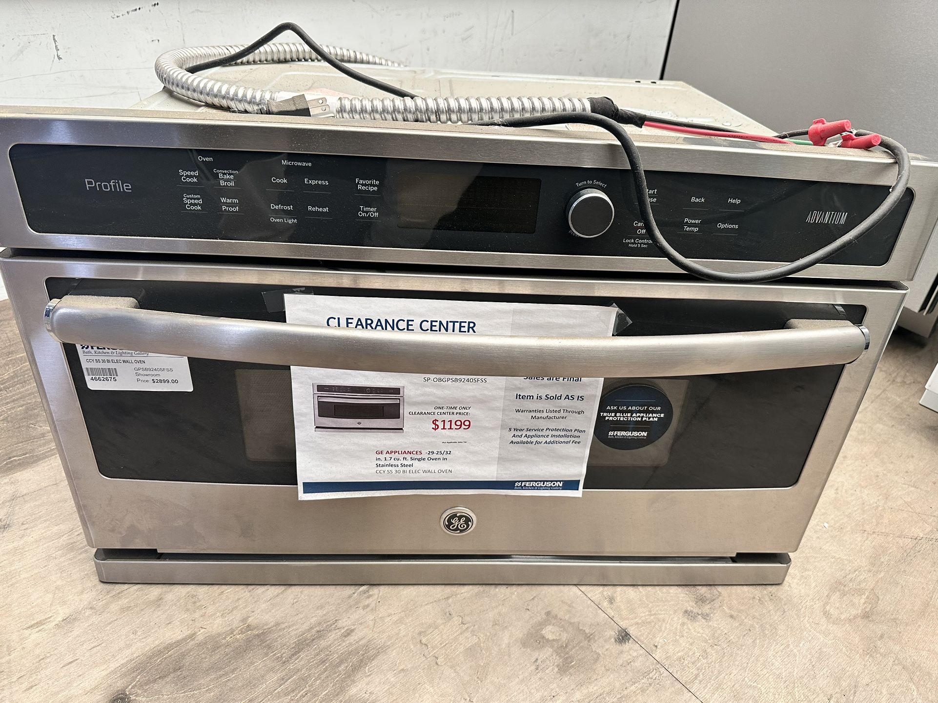 GE Profile Advantum In Wall Oven (Brand new)