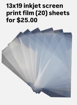Screen Print Film (20) Sheets 13x19