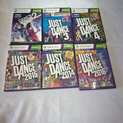 Xbox 360 Kinect Just Dance & Dance Central 6-Game Lot - Excellent Condition