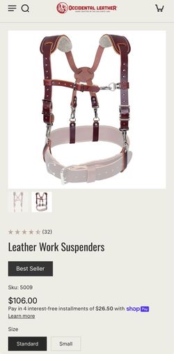 OCCIDENTAL LEATHER Work Suspenders