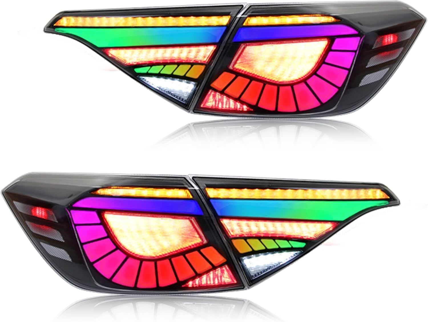 Rear Taillights Assembly Compatible For 2022-2025 Civic Sedan 11th Gen (FE) with Start-up Animation w/Amber Sequential Turn Signal, Plug and Play Mult