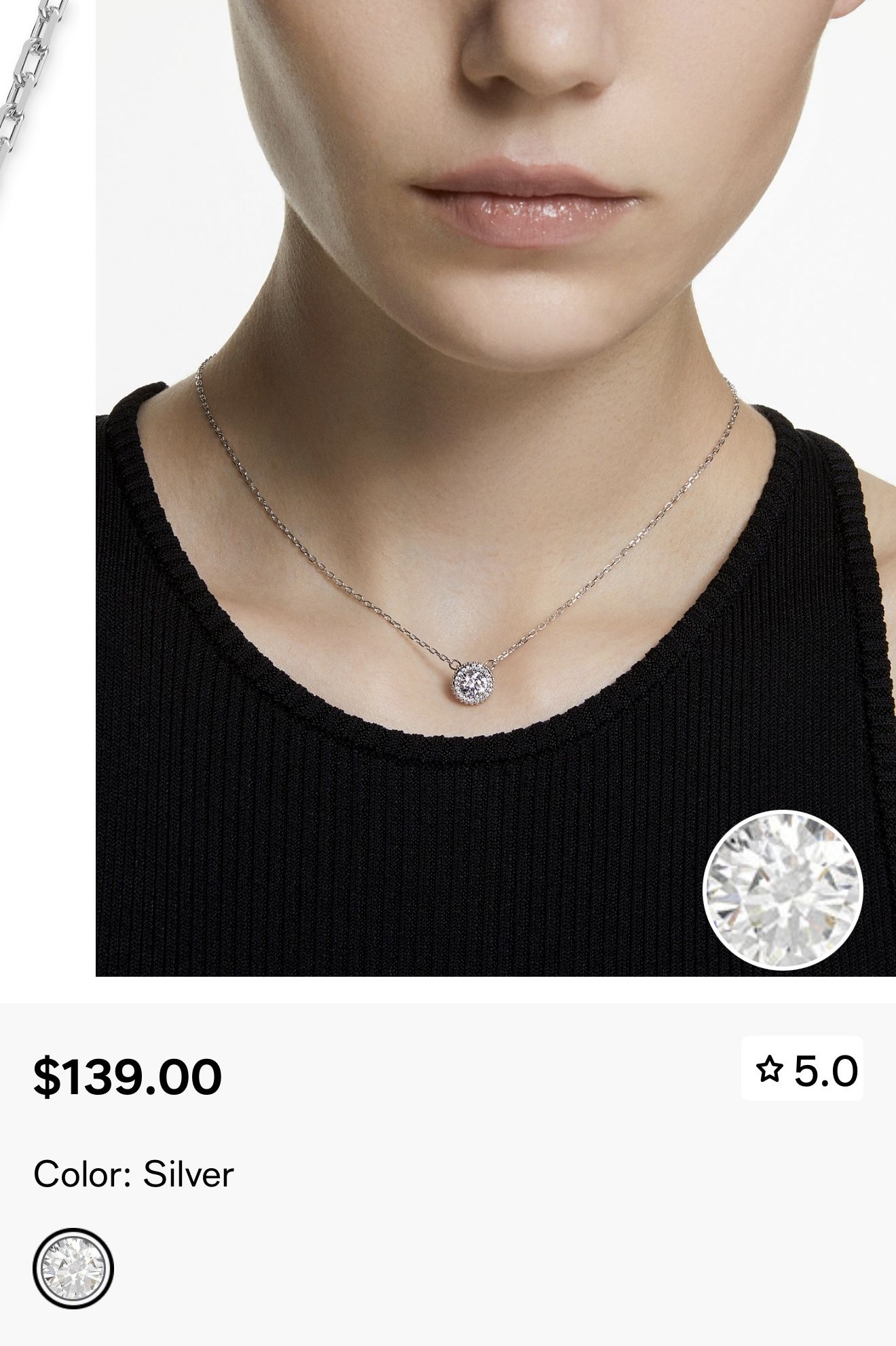 Swarovski Pendant Necklace!Comes With Box ( Ask For Price)