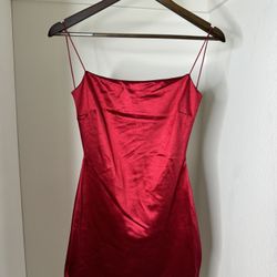 Short Strapped Lil Red Dress