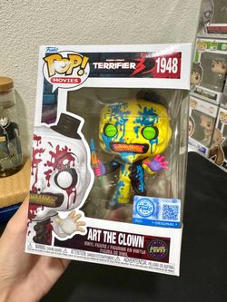 [Rare] Terrifier: Art the Clown funko pop Blacklight CHASE variant brand new!! horror figure Limited Edition