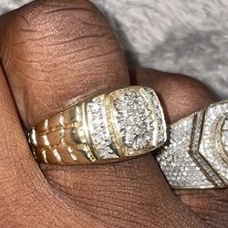 14k gold ring 1ct vs diamond size 11..