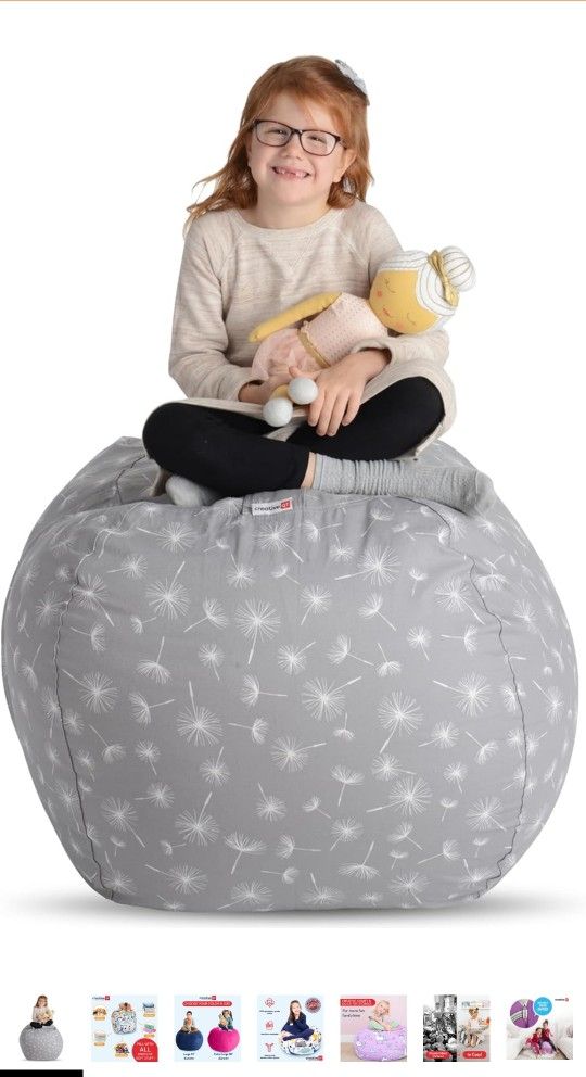 XLarge Bean Bag Brand New Grey Dandelion