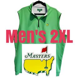 New Masters Green Peter Millar Men's XXL 2XL  Sleeveless Vest 