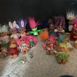 Large troll doll collection