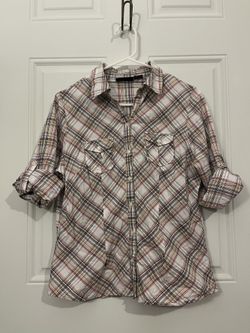Women’s Medium Relativity 100% Cotton Button Up Blouse