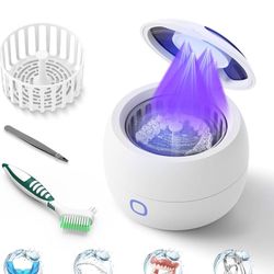 Upgraded Ultrasonic Retainer Cleaner, 45kHz Retainer Cleaner Machine for Denture Cleaner, Retainer Cleaner, Mouth Guard Cleaner, Night Guard Cleaner,