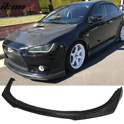 Fits 2009-2015 Mitsubishi Lancer GT GTS Ralliart RA Style Front Bumper Lip Spoiler Splitter