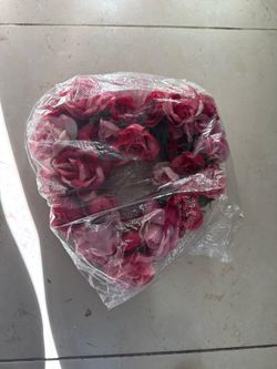 Artificial Rose Wreath it lights up Must Pick Up Today Or Tomorrow