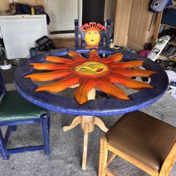 Mexican Hand Carved Table Set