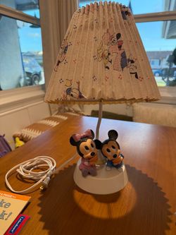Vintage Disney Mickey & Minnie Mouse Lamp