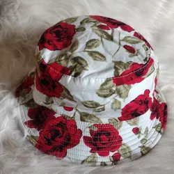 Vintage Reversible Bucket Hat – Floral & Black