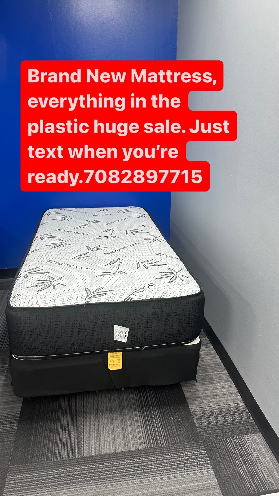 Huge sale for Mattress And Box Twin size mattress and box 150.$ full 190$ Queen 200$ king 290$. Mattress And Box and frame and headboard. King 580$ Qu