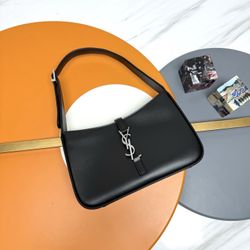 SAINT LAURENT YSL Silver Logo Bag Underarm Bag Hobo Bag Handbag Shoulder Bag