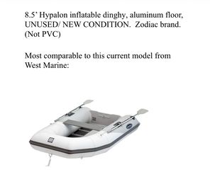 Zodiac dinghy with new engine